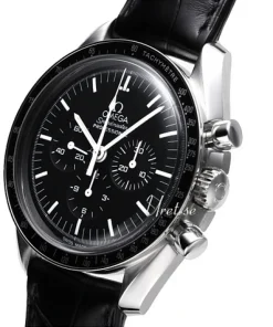 Speedmaster Professional Svart/Läder Ø42 mm