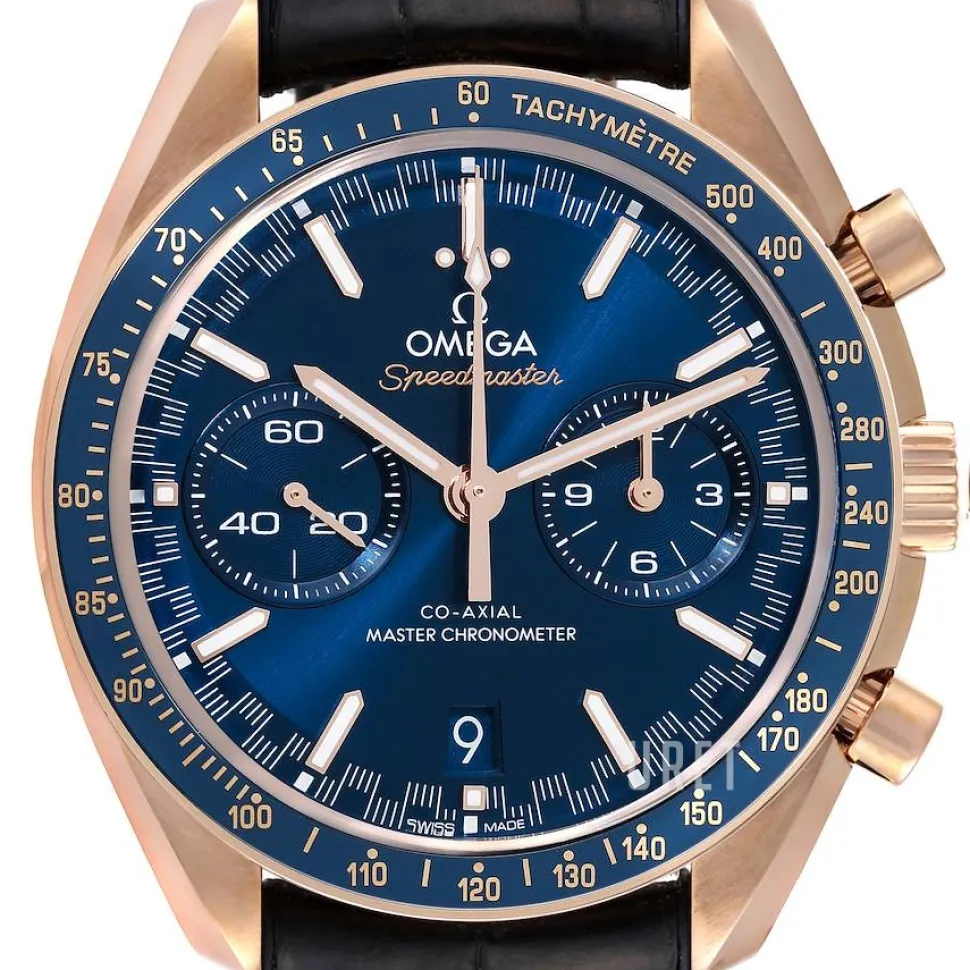 Speedmaster Racing Blå/Läder Ø44.25 mm