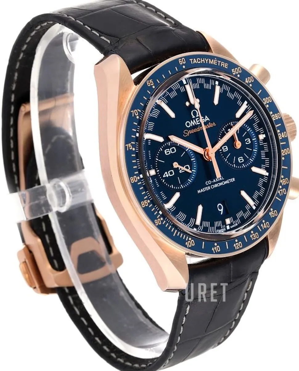 Speedmaster Racing Blå/Läder Ø44.25 mm