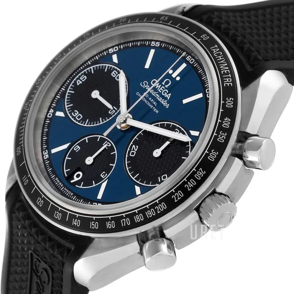 Speedmaster Racing Co-Axial Chronograph 40mm Blå/Gummi Ø40 mm
