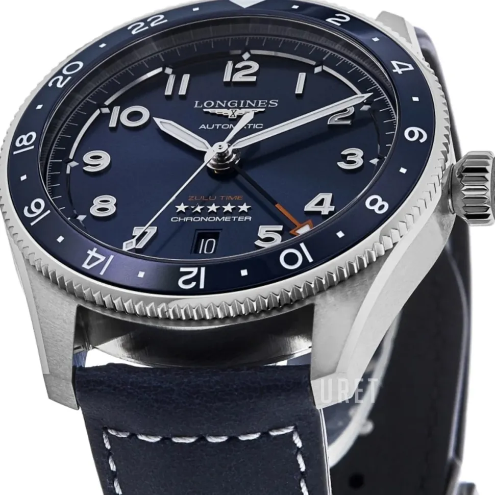 Spirit Zulu Time Blå/Läder Ø42 mm