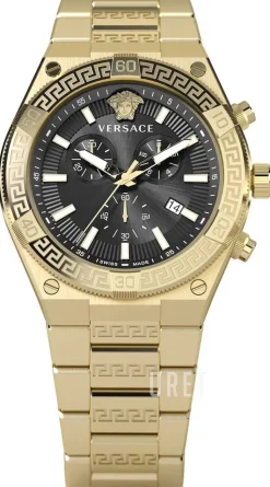 Sport Greca Svart/Guldtonat stål Ø46 mm