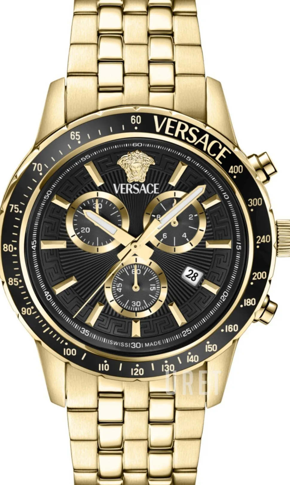 Sport Svart/Gulguldtonat stål Ø44 mm