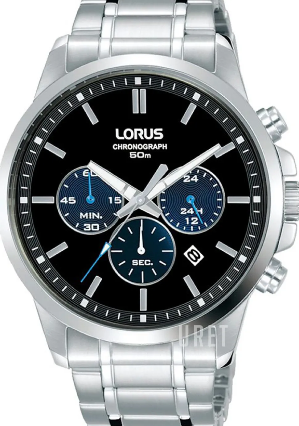 Sports Svart/Stål Ø43 mm