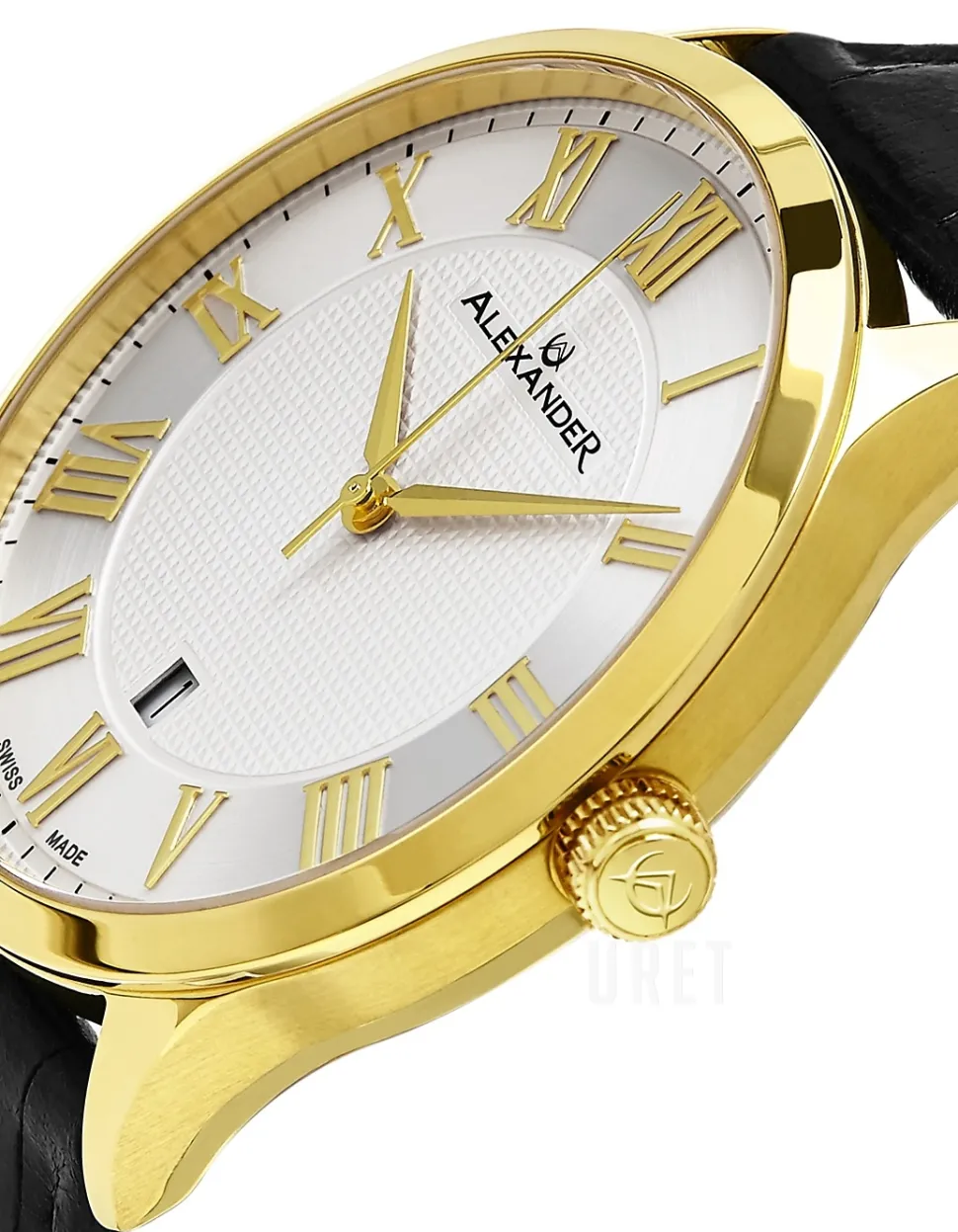 Statesman Silverfärgad/Läder Ø42 mm