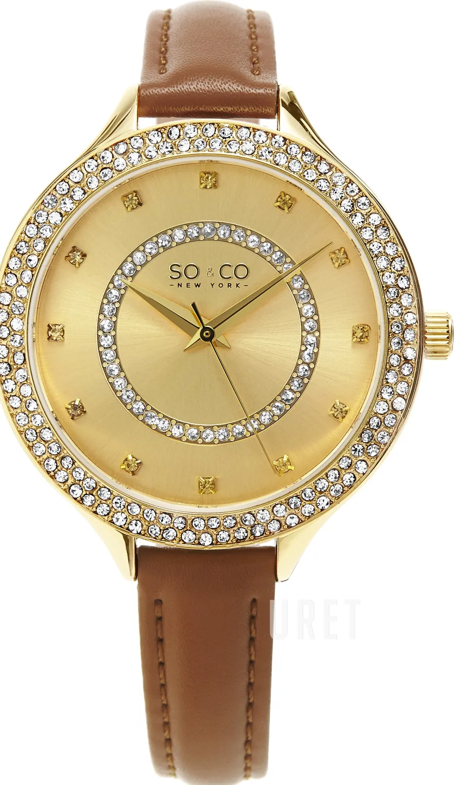 Studio Guld/Läder Ø38 mm