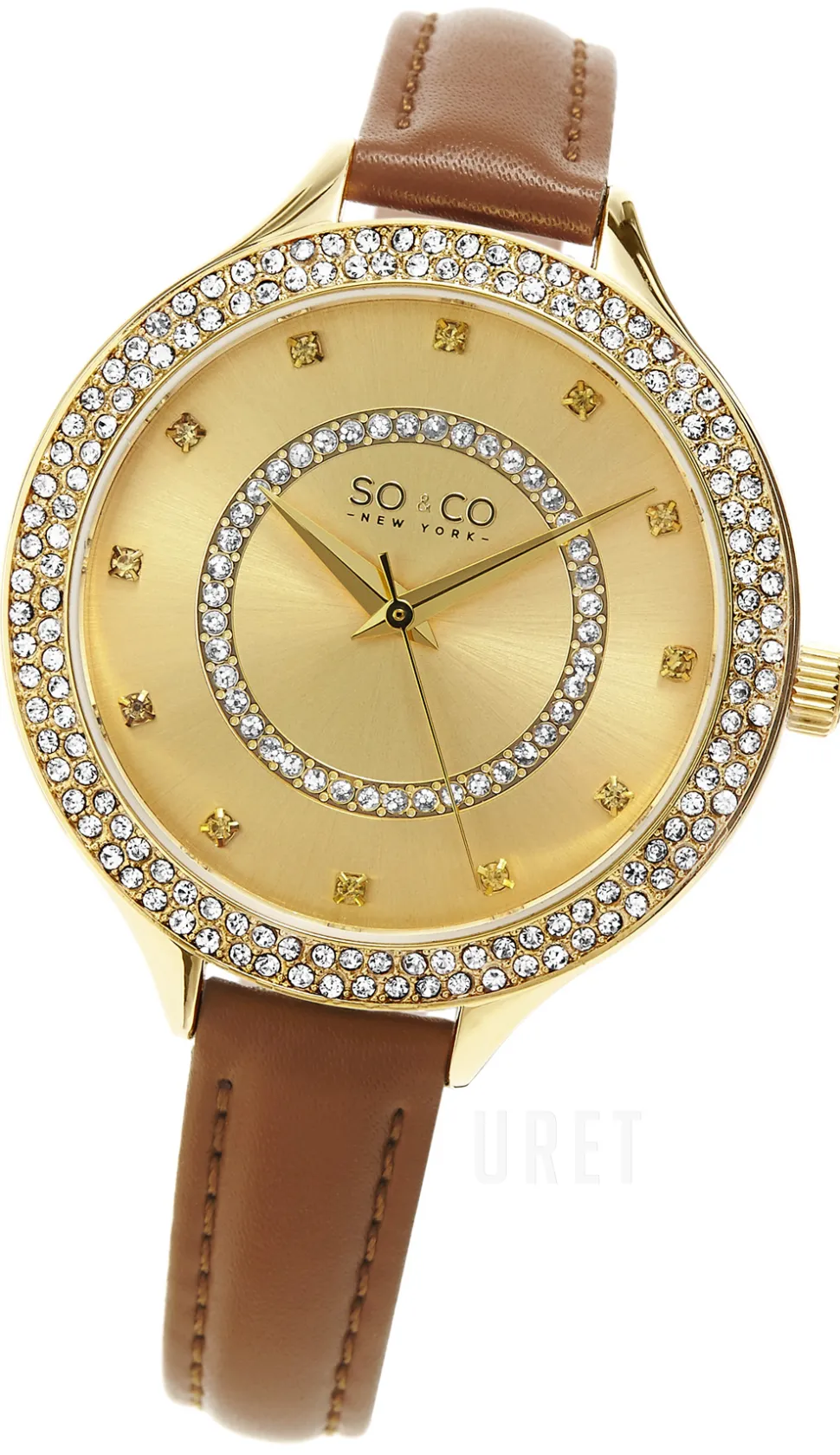 Studio Guld/Läder Ø38 mm