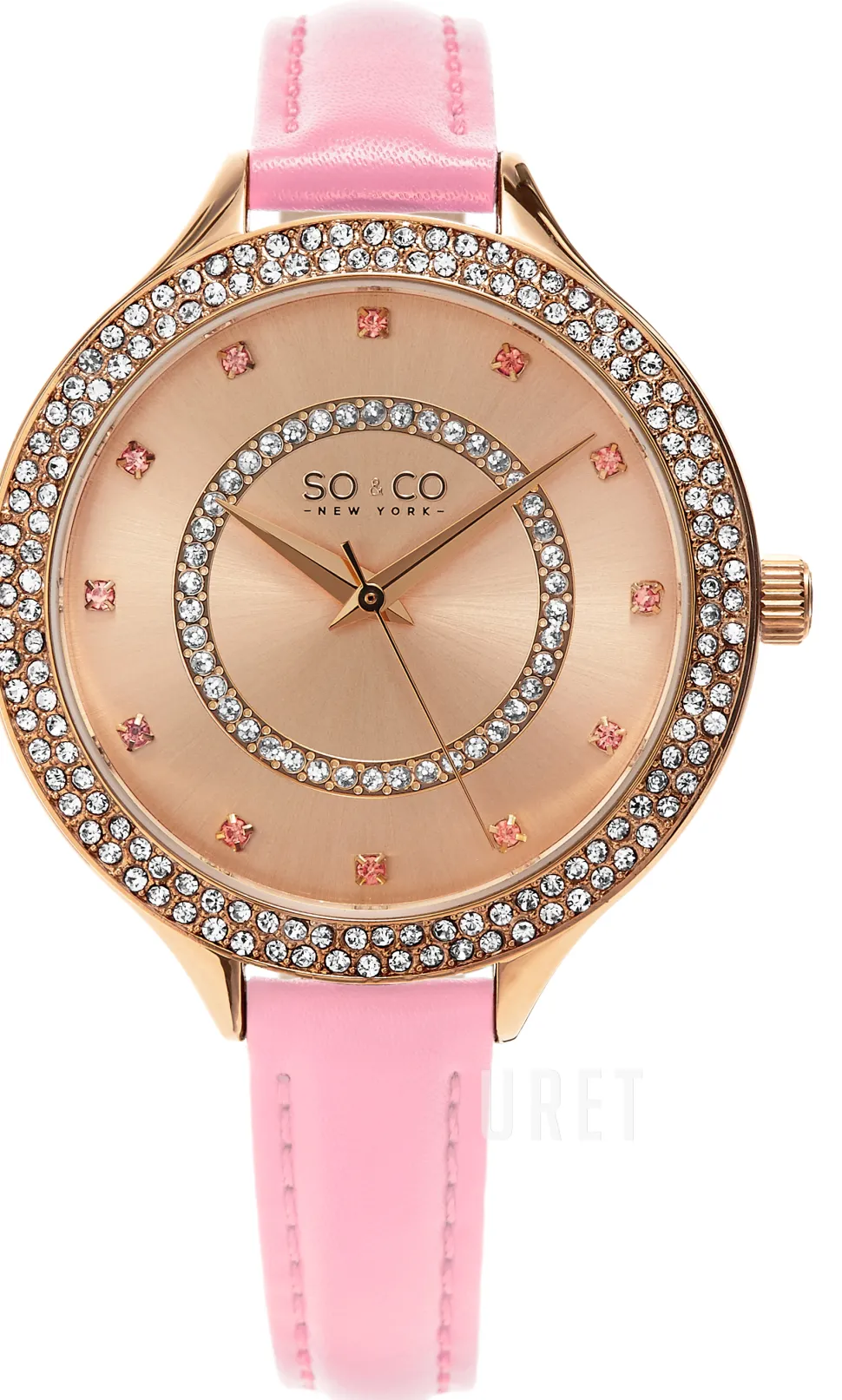 Studio Roséguldstonad/Läder Ø38 mm