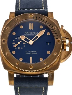 Submersible Bronzo Blå/Läder Ø42 mm