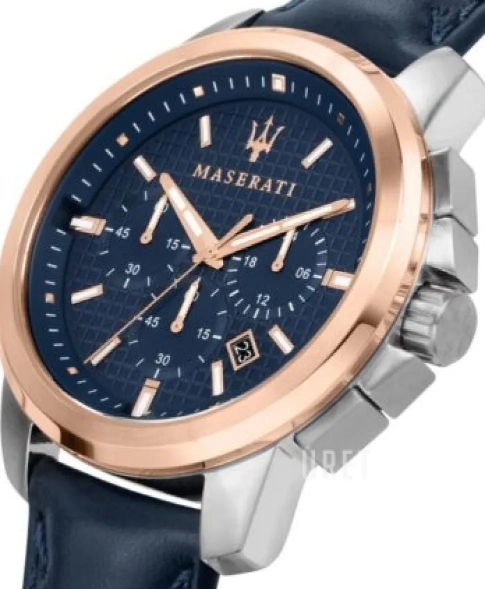 Successo Blå/Läder Ø44 mm