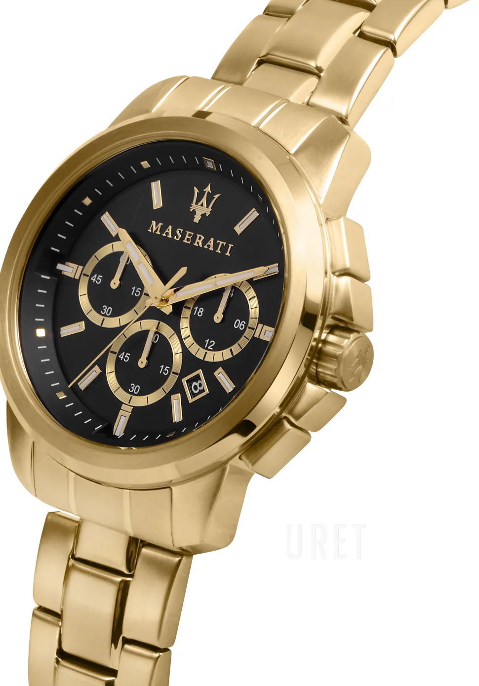 Successo Svart/Gulguldtonat stål Ø44 mm