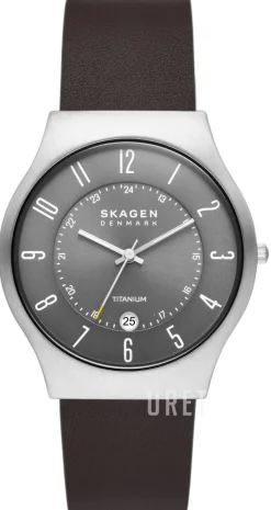 Sundby Titanium Grå/Läder Ø40 mm