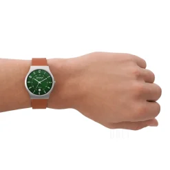 Sundby Titanium Grön/Läder Ø40 mm