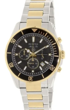 Svart/Gulguldtonat stål Ø43 mm