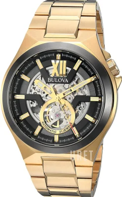 Svart/Gulguldtonat stål Ø46 mm