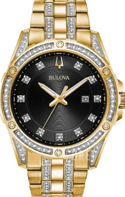 Svart/Gulguldtonat stål Ø43 mm