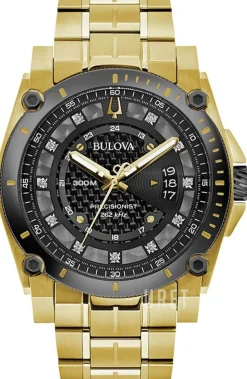 Svart/Gulguldtonat stål Ø46.5 mm