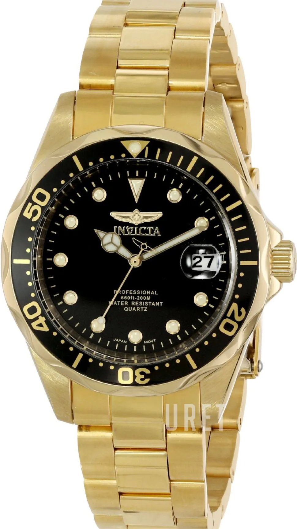 Svart/Gulguldtonat stål Ø38 mm