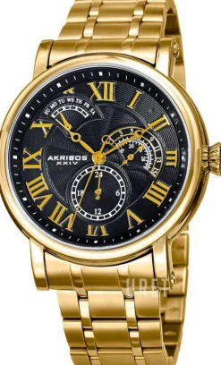 Svart/Gulguldtonat stål Ø46 mm