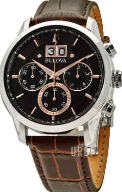 Svart/Läder Ø44 mm