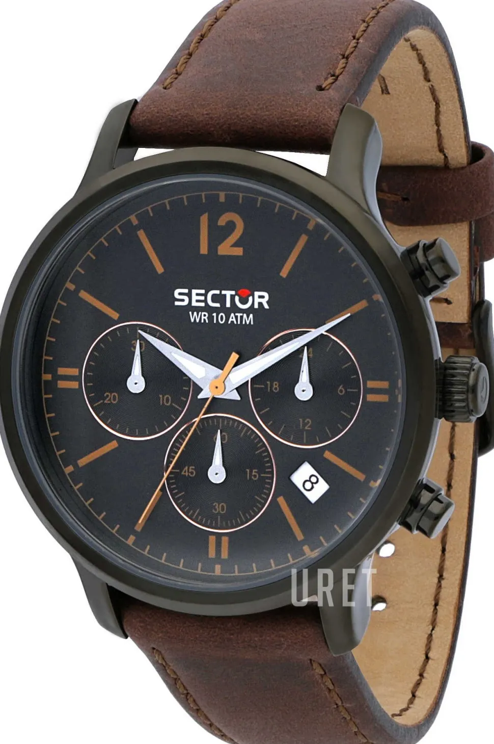 Svart/Läder Ø42 mm