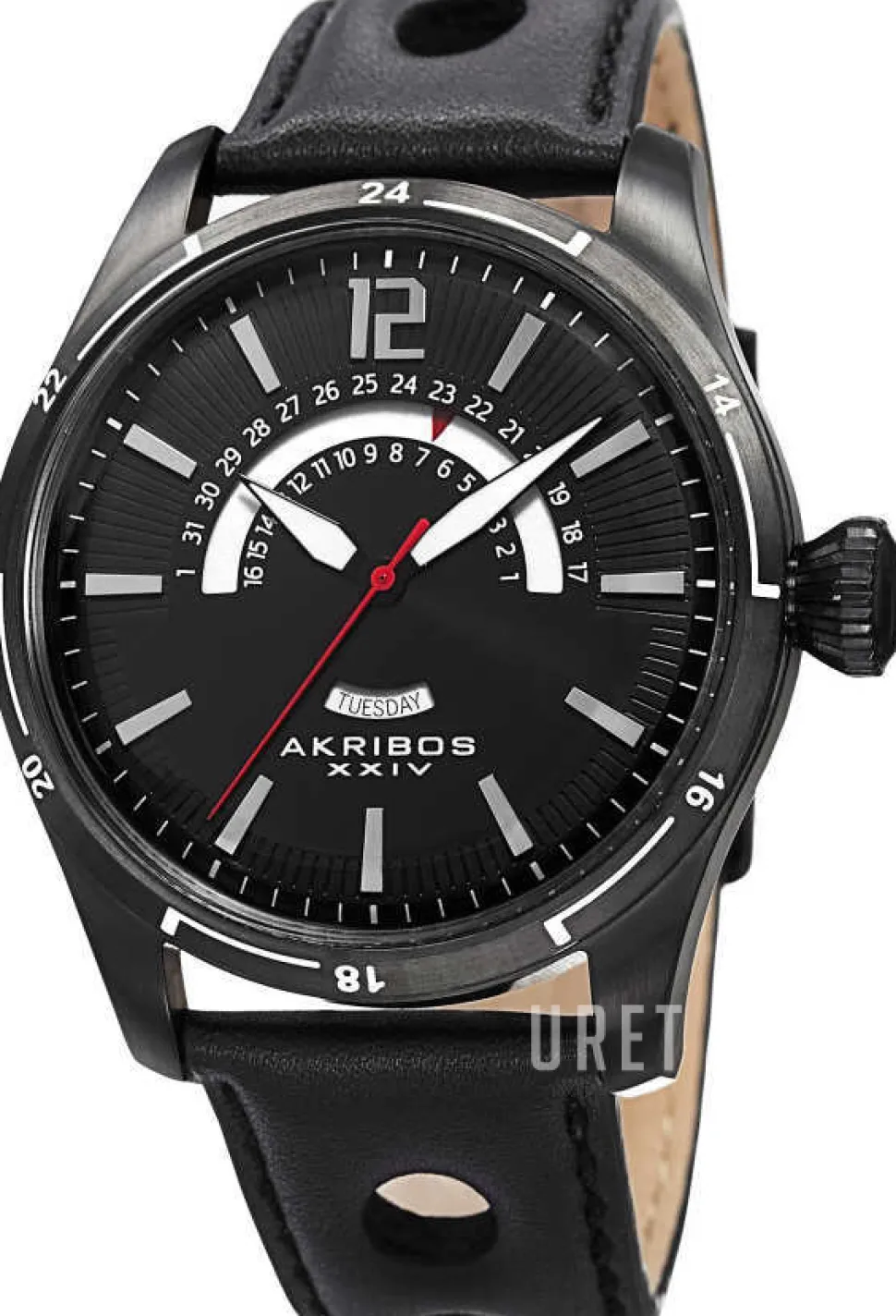 Svart/Läder Ø46 mm