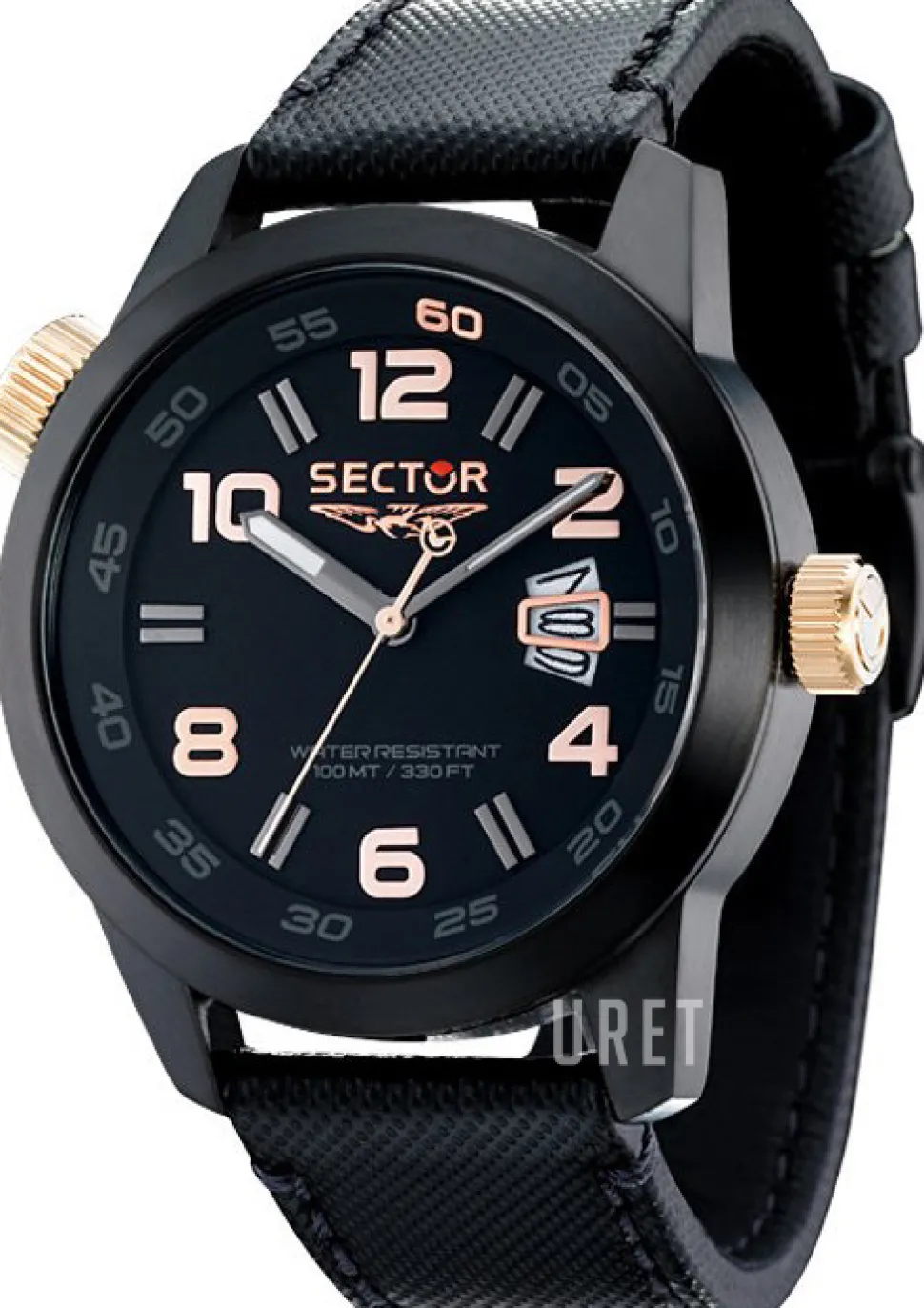 Svart/Läder Ø48 mm