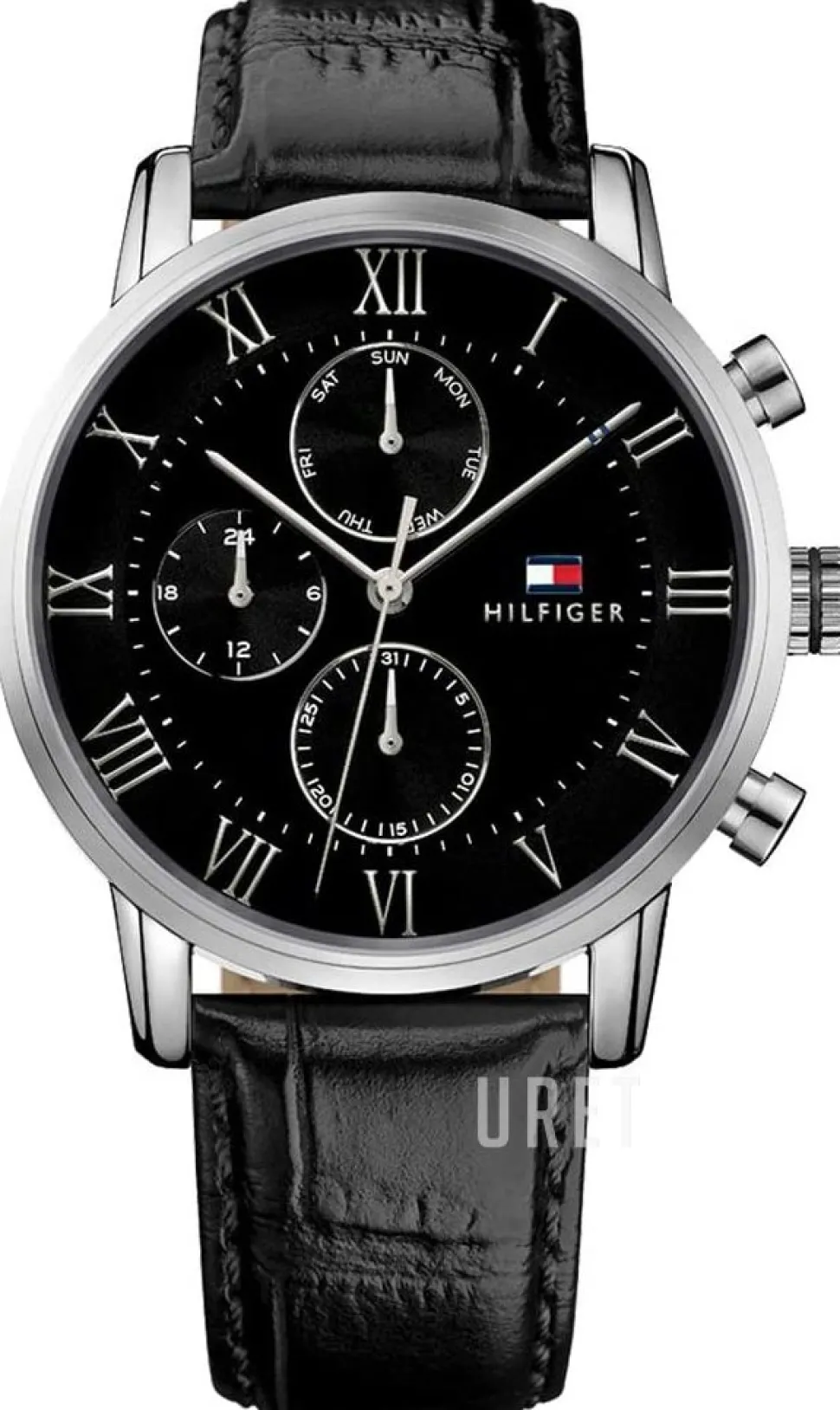 Svart/Läder Ø44 mm