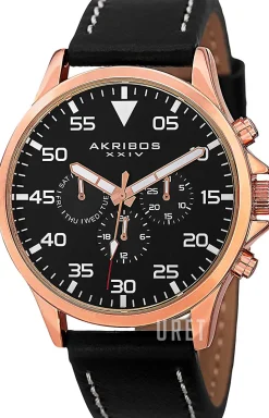 Svart/Läder Ø44 mm