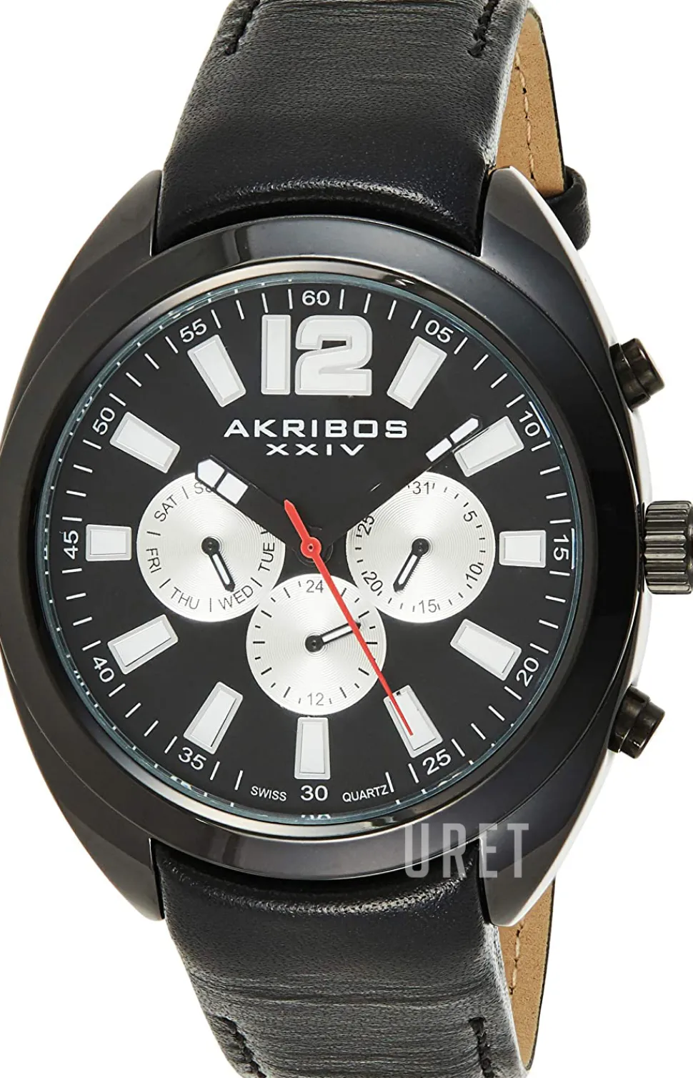 Svart/Läder Ø45 mm