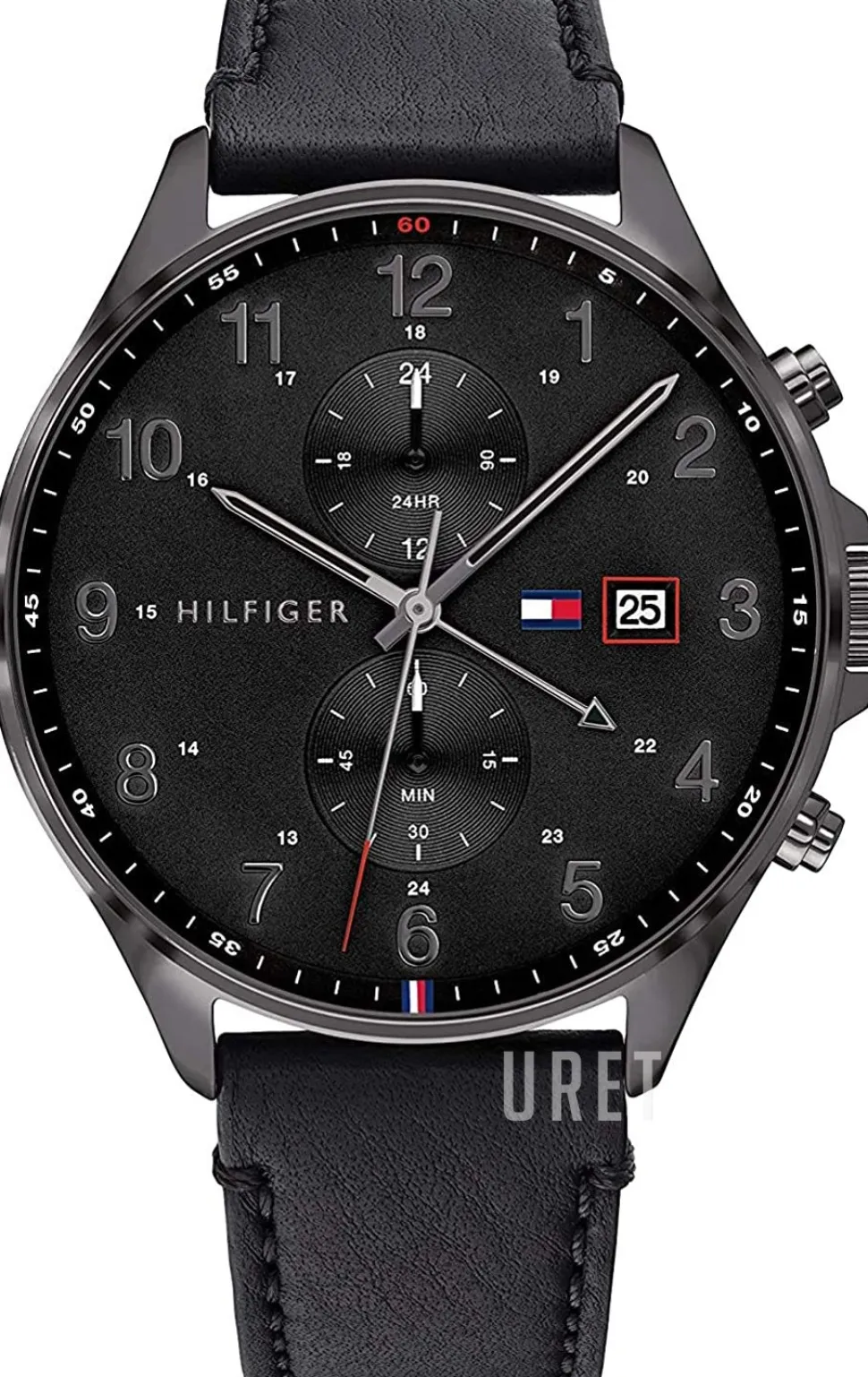 Svart/Läder Ø44 mm