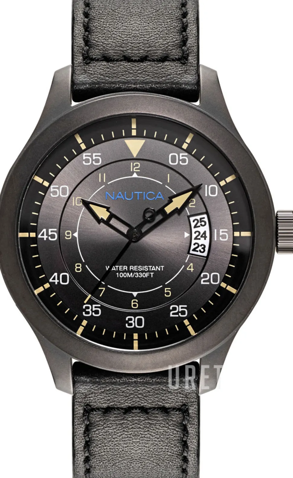 Svart/Läder Ø44 mm