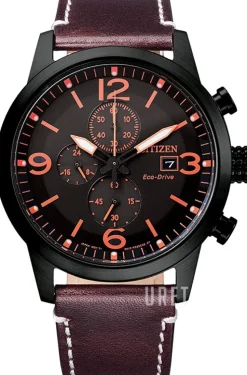 Svart/Läder Ø43 mm