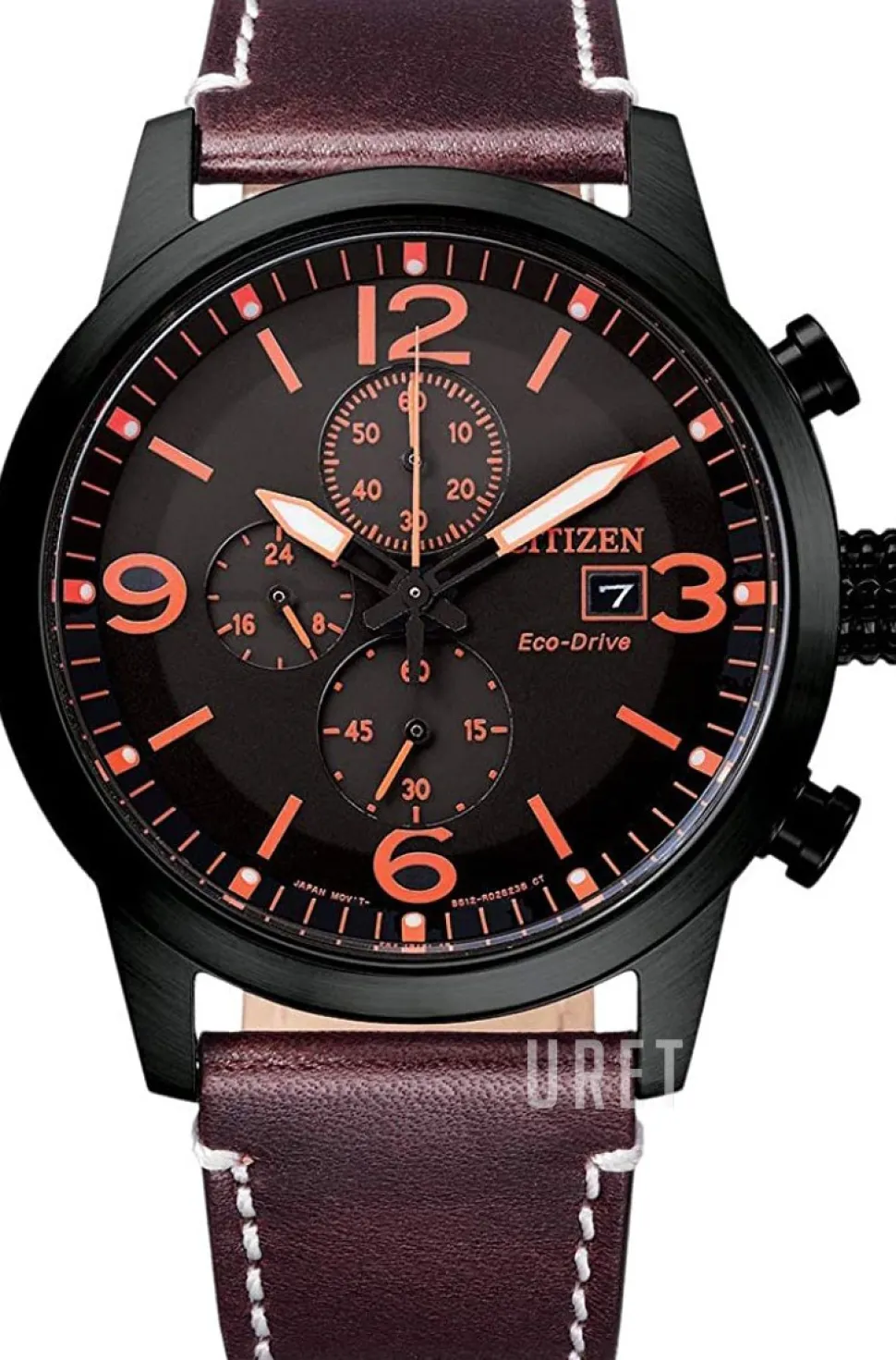 Svart/Läder Ø43 mm