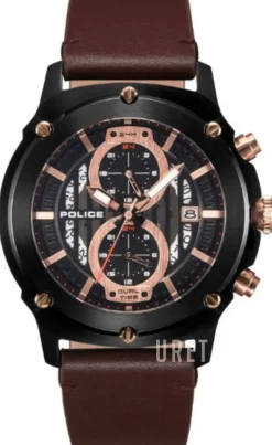 Svart/Läder Ø46 mm