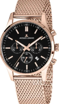 Svart/Roséguldstonat stål Ø42 mm