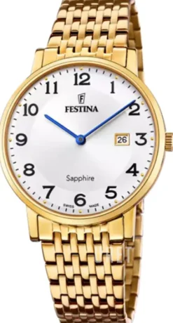 Swiss Made Vit/Gulguldtonat stål Ø39.3 mm