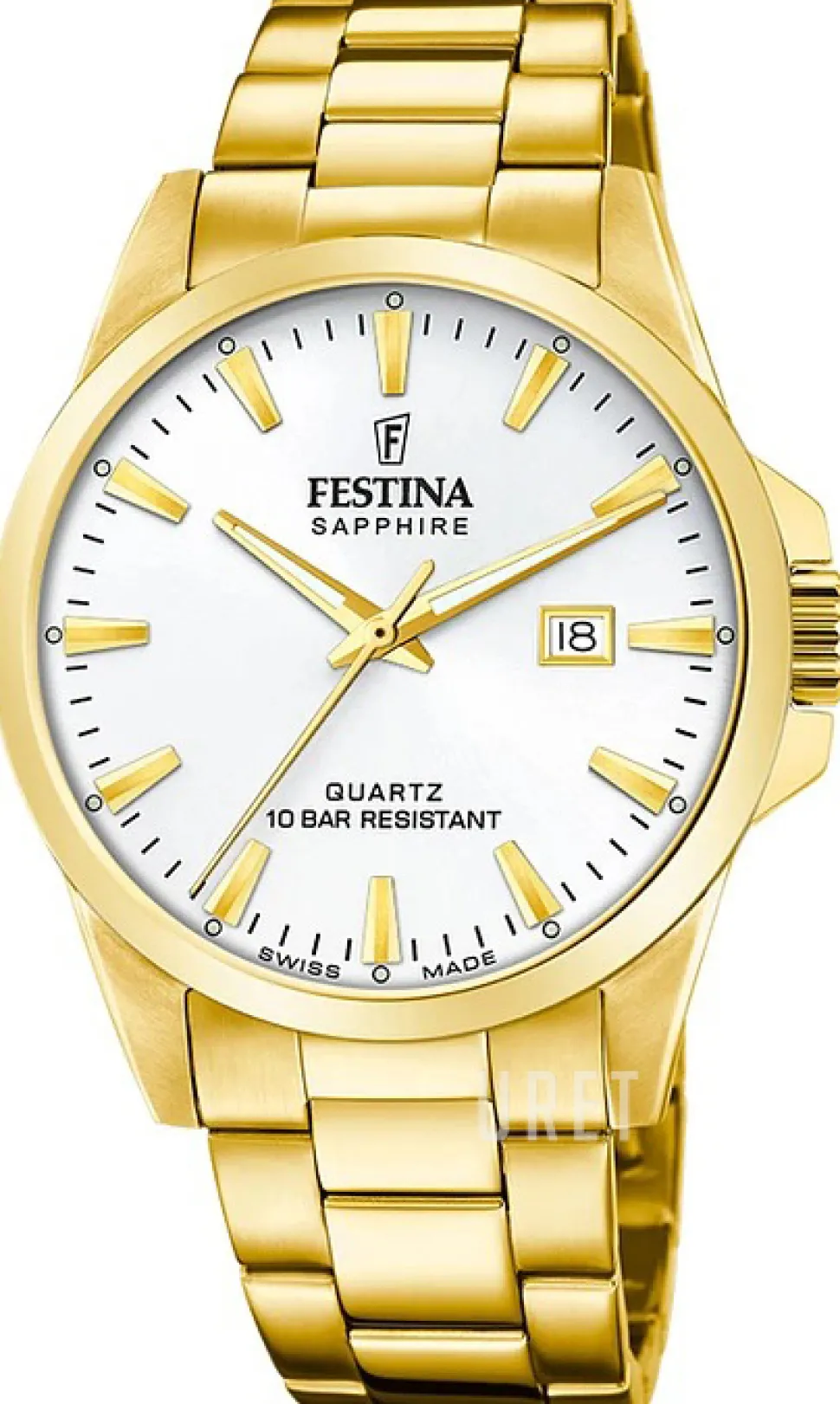 Swiss Made Vit/Gulguldtonat stål Ø41 mm