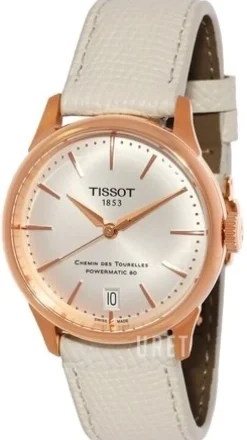 T-Classic Chemin Des Tourelles Silverfärgad/Läder Ø34 mm