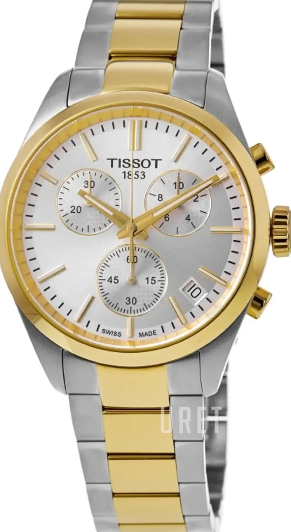 T-Classic Silverfärgad/Gulguldtonat stål Ø40 mm