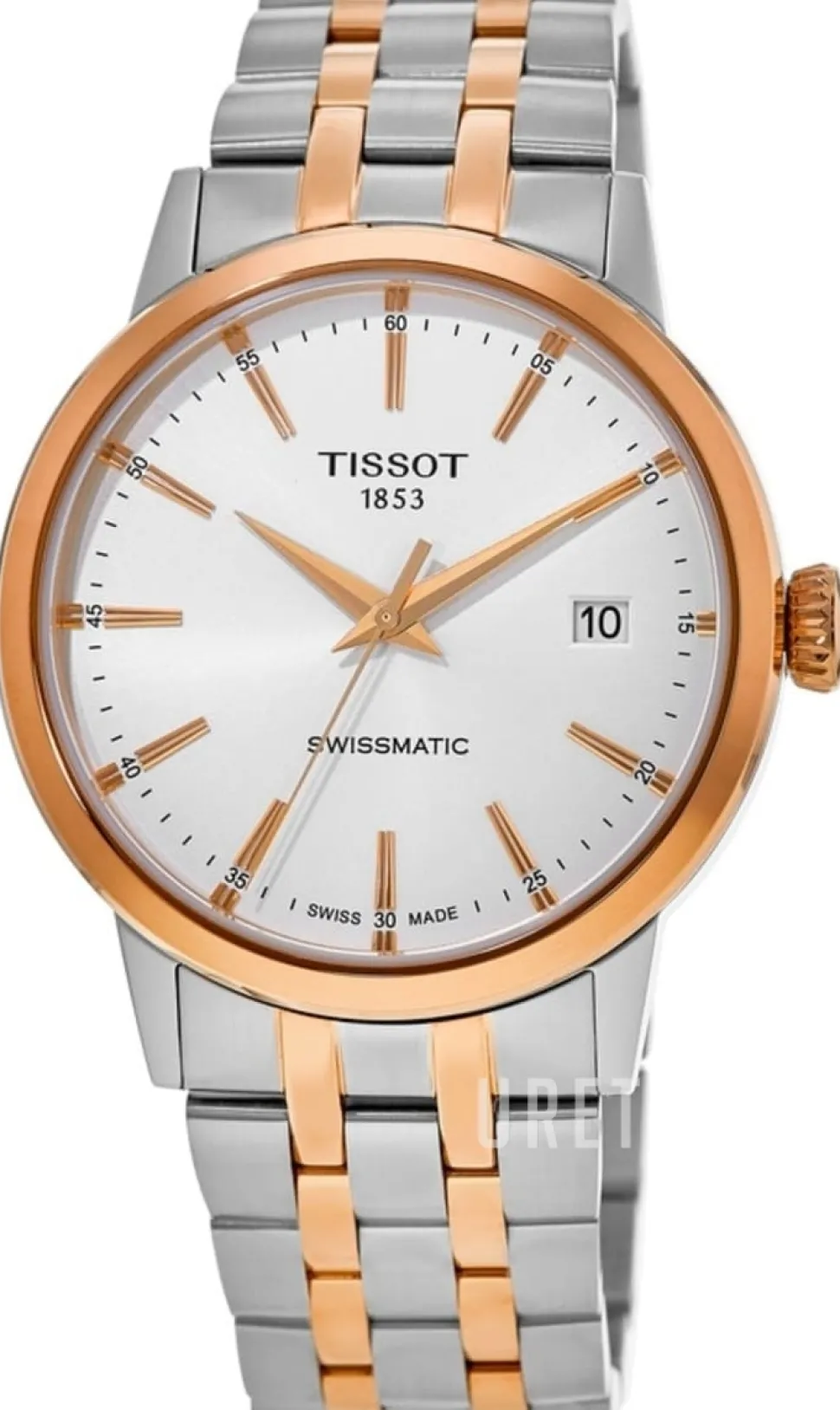 T-Classic Silverfärgad/Roséguldstonat stål Ø42 mm
