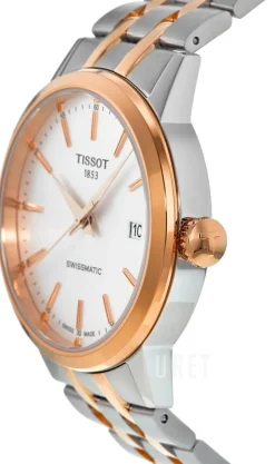 T-Classic Silverfärgad/Roséguldstonat stål Ø42 mm