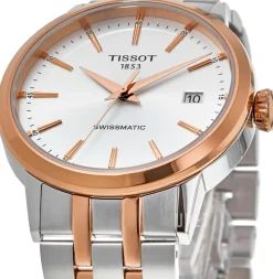 T-Classic Silverfärgad/Roséguldstonat stål Ø42 mm