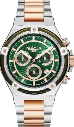 Tempomaster Grön/Roséguldstonat stål Ø42 mm