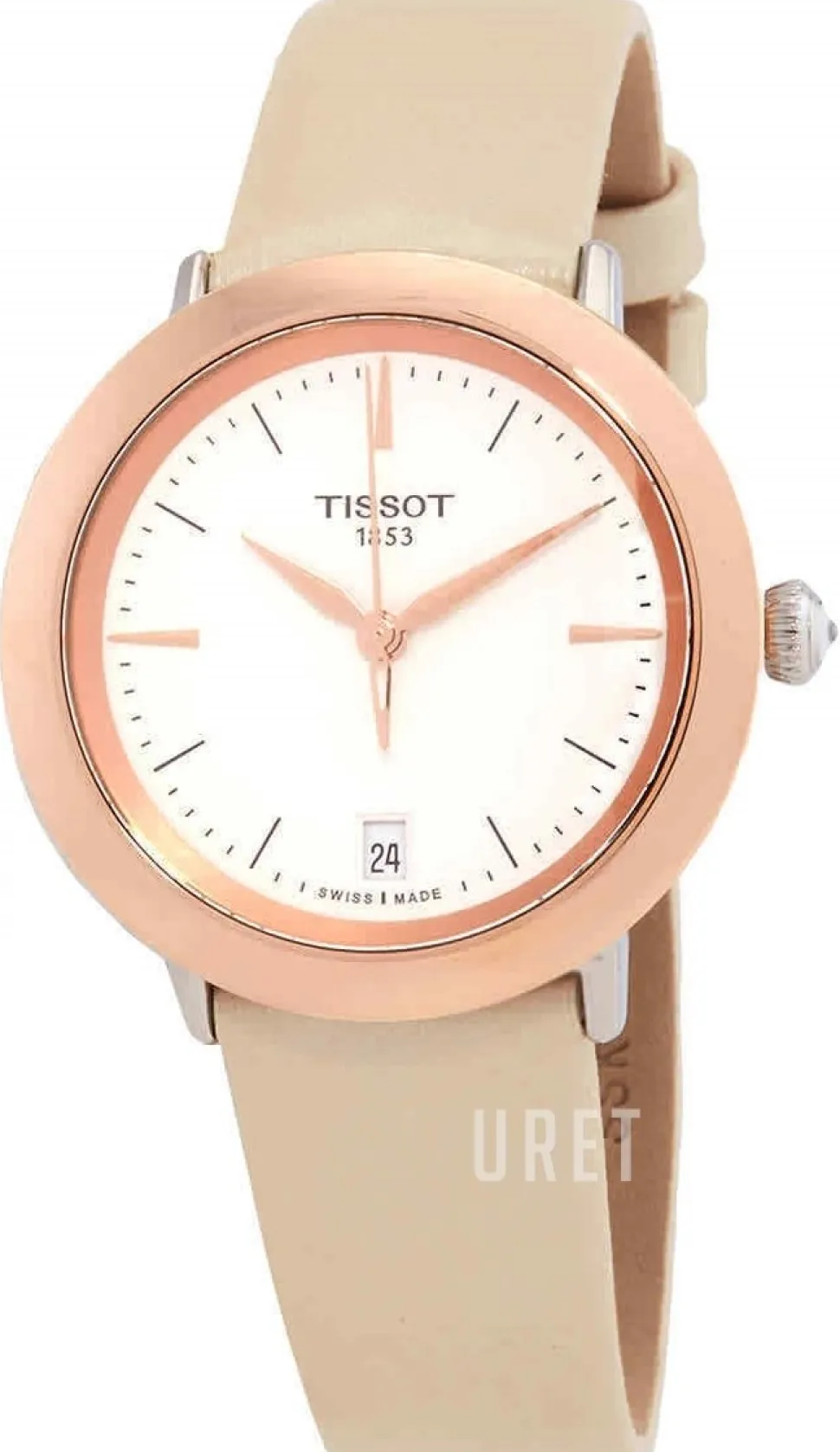 T-Gold Antikvit/Läder Ø33 mm