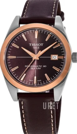 T-Gold Brun/Läder Ø40 mm