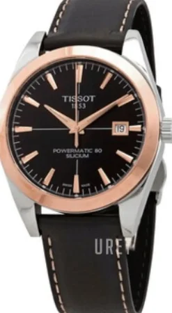 T-Gold Svart/Läder Ø40 mm