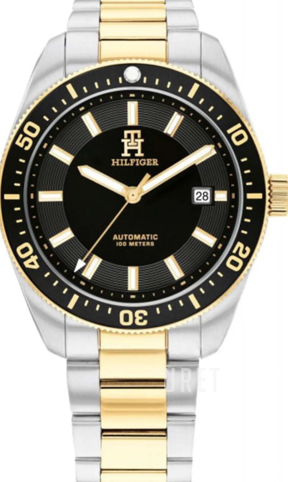 Th85 Svart/Gulguldtonat stål Ø40 mm