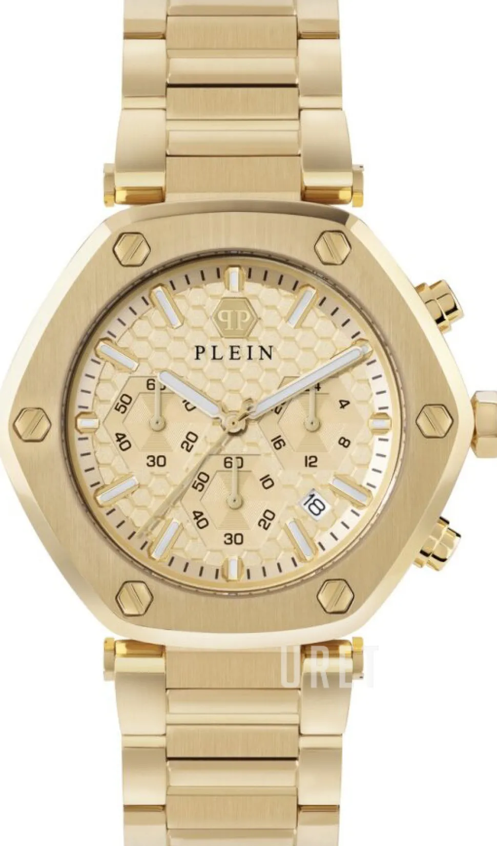 The Hexagon Guld/Gulguldtonat stål Ø42 mm