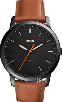 The Minimalist Svart/Läder Ø44 mm